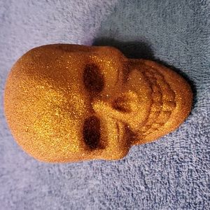 Golden glitter Styrofoam skull
